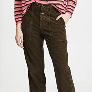 Closed Tony Corduroy Brown Sea Moss Pants Free People